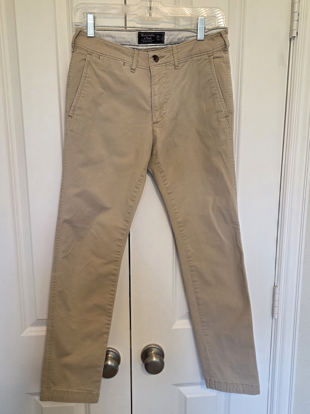 Abercrombie & Fitch Men’s Skinny Chino Pants Khaki Tan 28x30